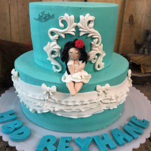 کیک عروسکی دو طبقه - کیک دخترانه