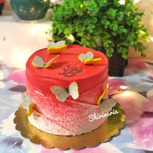 کیک تولد خامه ای پروانه
