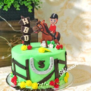 کیک اسب سواری Horse riding cake