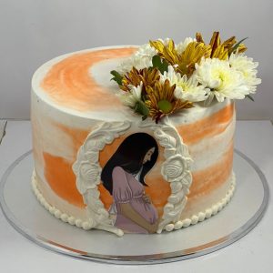 کیک بارداری نارنجی