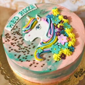 کیک تولد اسب تک شاخ دخترانه