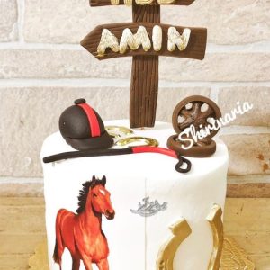 کیک تولد اسب سواری