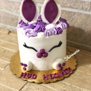 کیک تولد خرگوشی بنفش