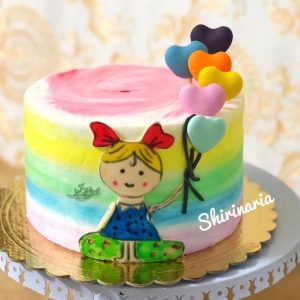 کیک تولد دختر بادکنکی