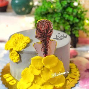 کیک تولد دختر زردپوش