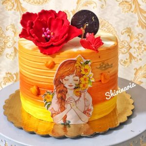 کیک تولد دختر پاییزی
