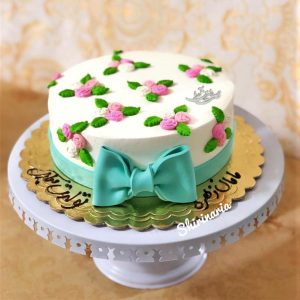 کیک تولد دخترانه سبزآبی