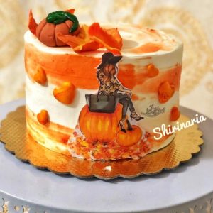 کیک تولد دخترانه پاییزی