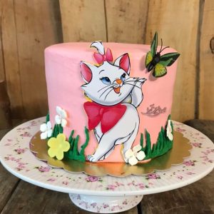 کیک تولد دخترانه گربه ملوس