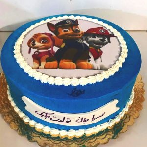 کیک تولد سگ های نگهبان آبی