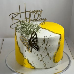 کیک تولد مدرن پروانه