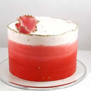 کیک تولد مدرن گل سرخ