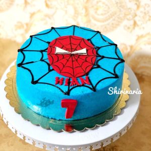کیک تولد مرد عنکبوتی خامه ای