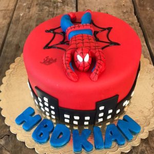 کیک تولد پسرانه مرد عنکبوتی