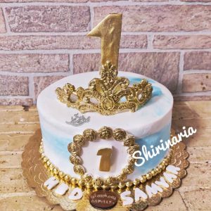 کیک تولد یک سالگی تاجدار