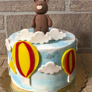 کیک خرس تدی و بالن