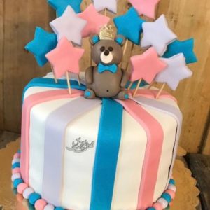 کیک خرس تدی و ستاره ها