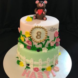 کیک تولد دخترانه خرس مهربون