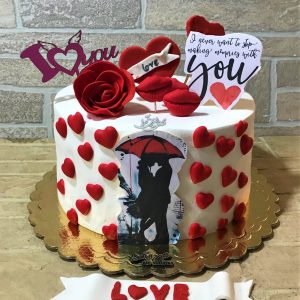 کیک سالگرد ازدواج عشق بارونی