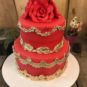 کیک سالگرد ازدواج قرمز