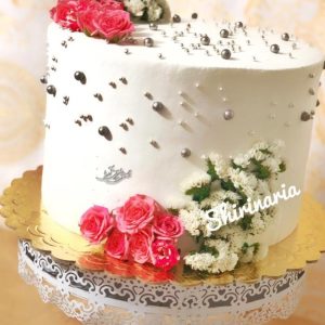 کیک عقد گلهای بهاری