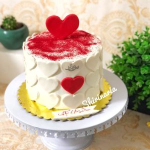 کیک قلب های عاشق