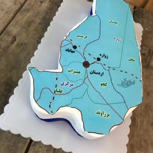 کیک نقشه شهرستان اردستان