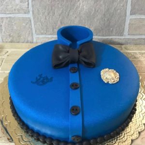 کیک پیراهن مردانه آبی