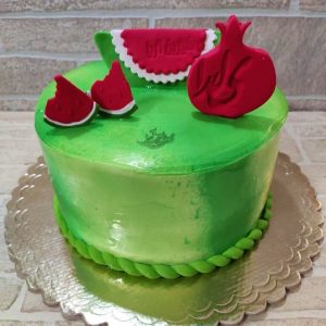 کیک یلدایی سبز